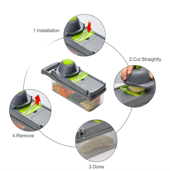 Vegetable Chopper multifunctional 14 in-1 Cutter Dicer Slicer tomato ,onion. New - Picture 8 of 12